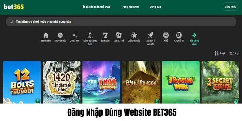 Bạn cần lựa chọn đúng trang Bet365 chính chủ để đăng nhập